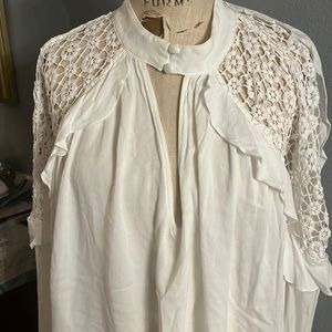Free people white crochet top